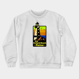 Old Orchard Beach Maine Sticker Decal 3.75" Lighthouse ME Crewneck Sweatshirt